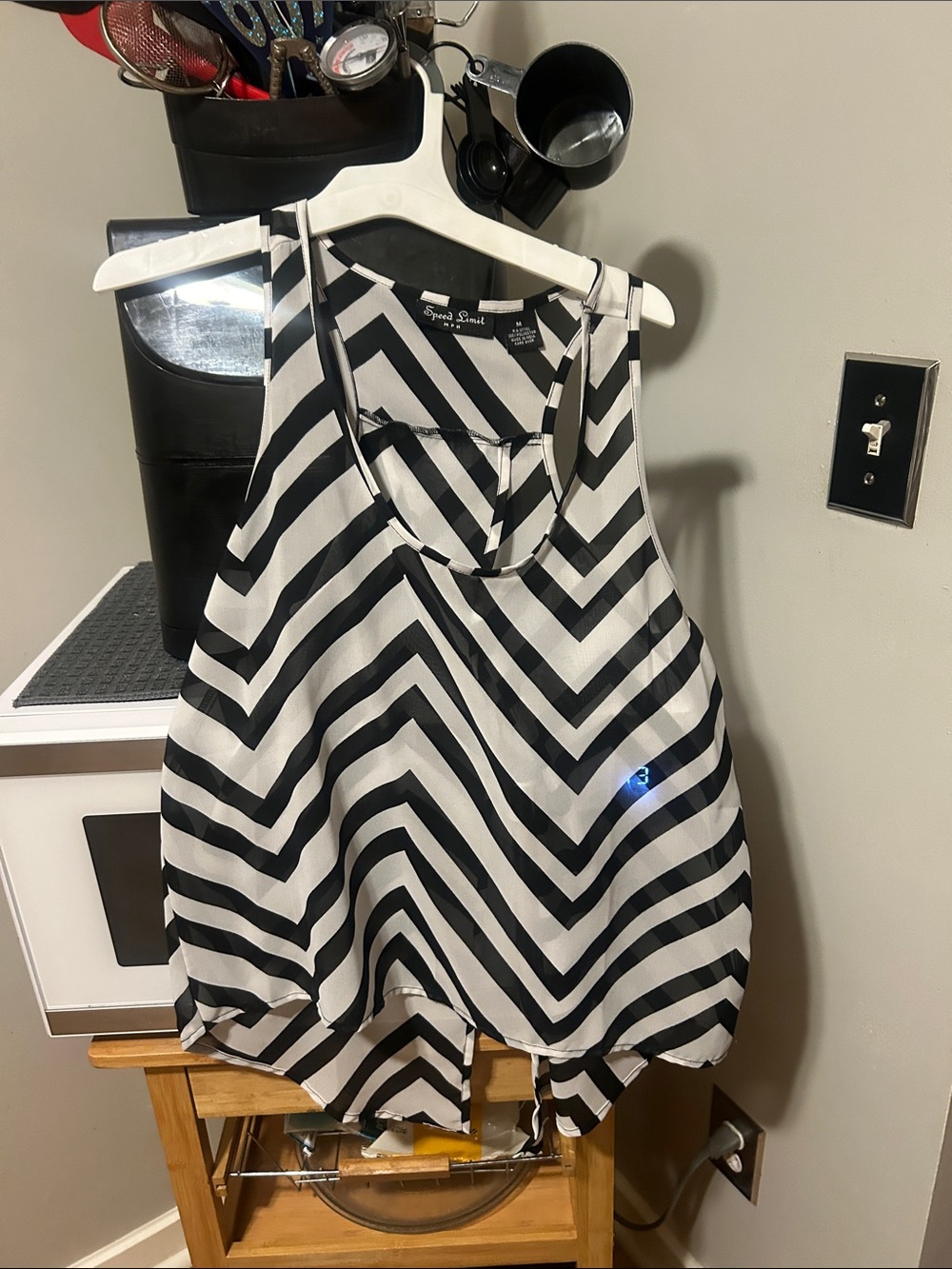 Black & White Chevron Racerback Camisole